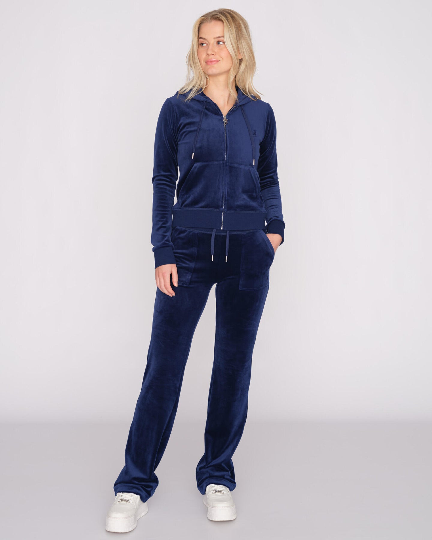 Del Ray Classic Velour Pant Pocket - Blue Depths