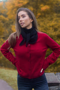 Clara Cashmere Knit Cardigan - Mörkröd