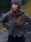 Liz Cashmere Knit Cardigan - Brun Melerad