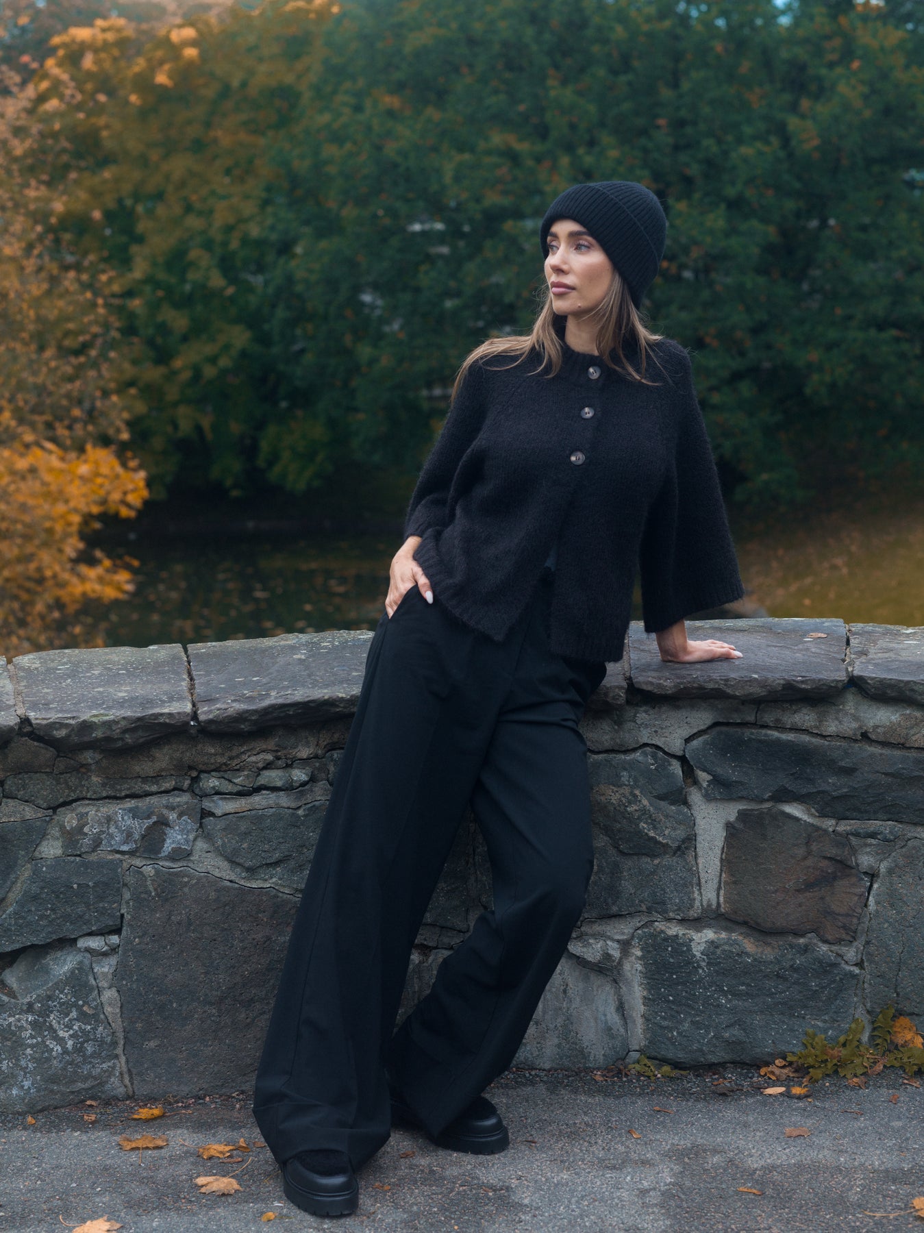 Diana Cape Cardigan - Mörkbrun