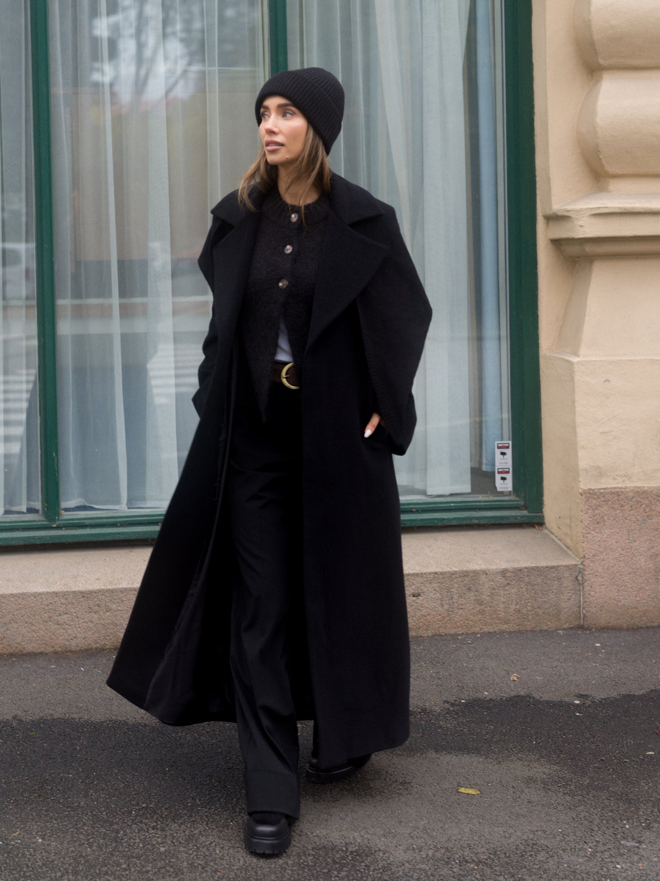 Charlotta Cashmere Coat - Svart