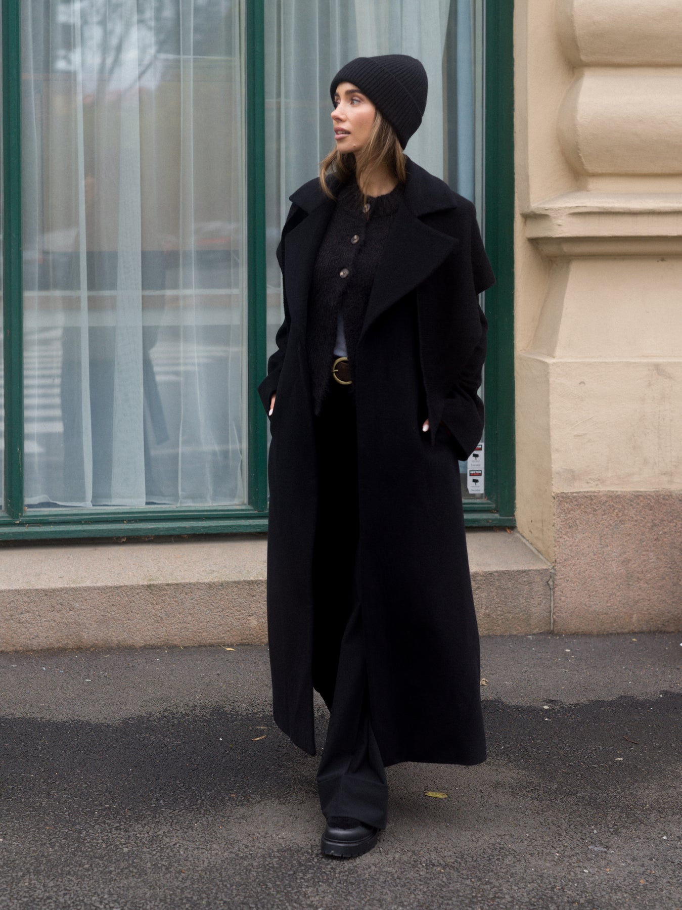 Charlotta Cashmere Coat - Svart