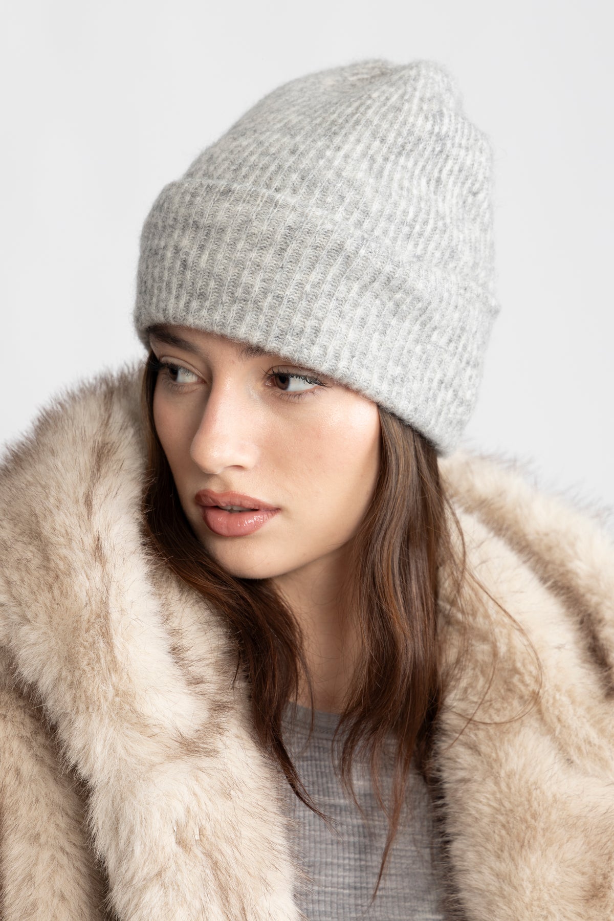 Lilly Wool Beanie - Grey Melange