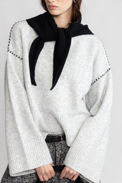 Victoria Wool Cashmere Scarf - Black