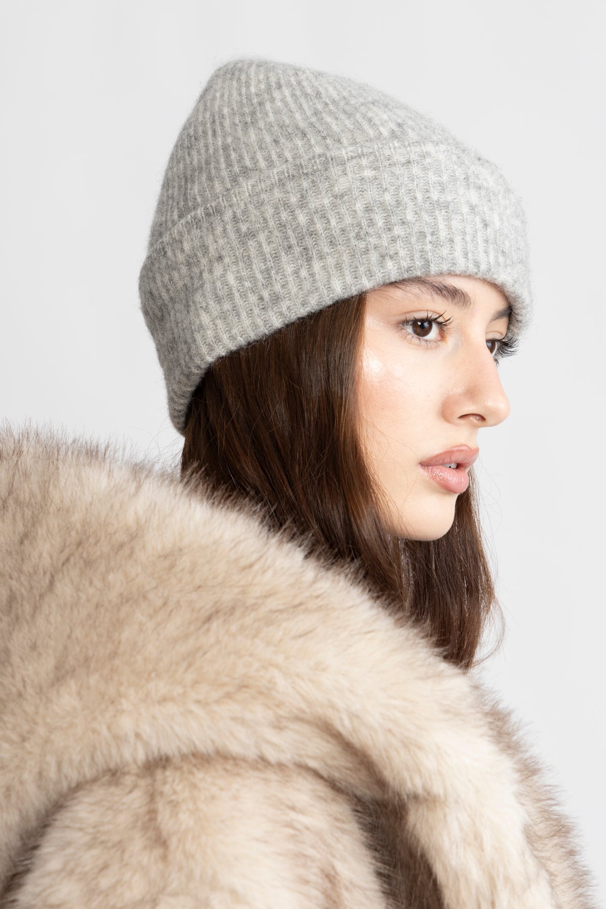 Lilly Wool Beanie - Grey Melange