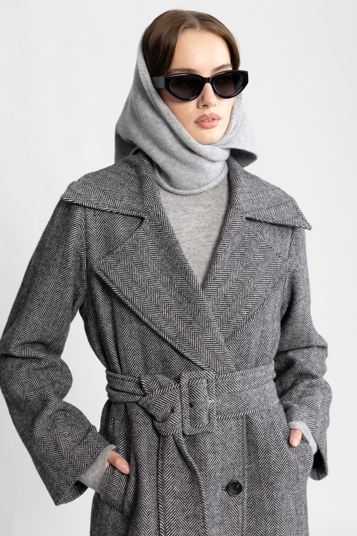 Victoria Wool Scarf - Grey Melange