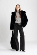 Astrid Faux Fur Jacket - Svart
