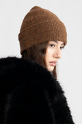 Lilly Wool Beanie - Brown Melange