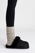 Selma Shearling Slippers - Black