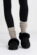 Selma Shearling Slippers - Black