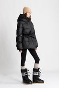 Sonja Belt Puffer Jacket - Black