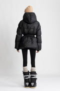 Sonja Belt Puffer Jacket - Black