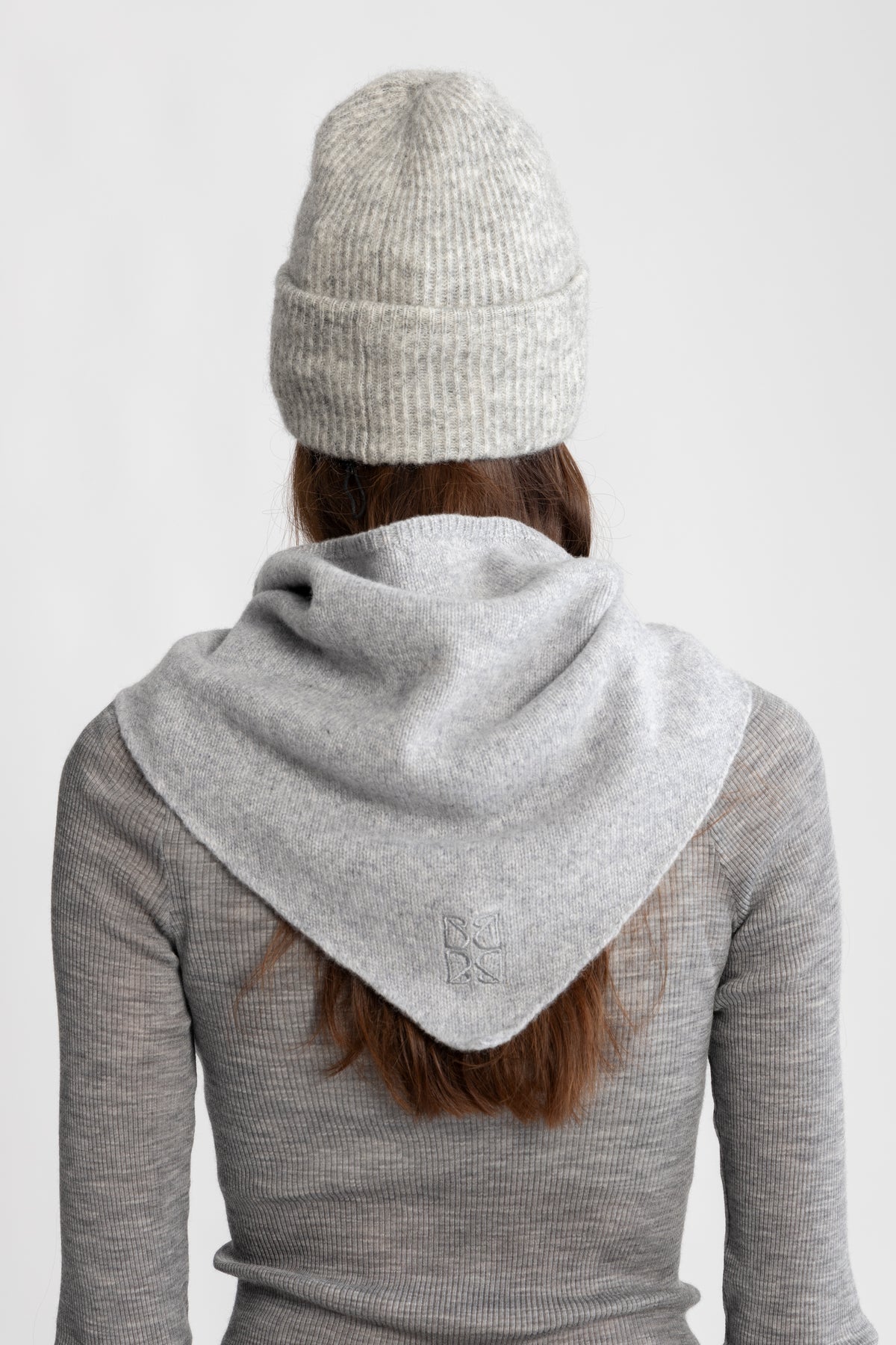 Victoria Wool Scarf - Grey Melange