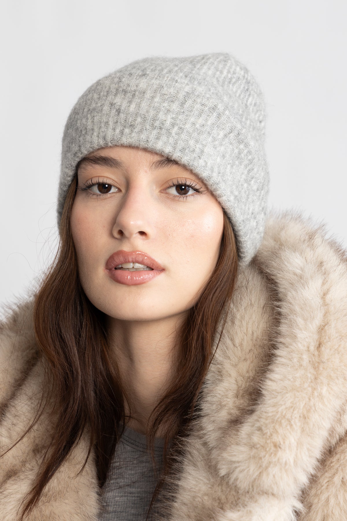 Lilly Wool Beanie - Grey Melange