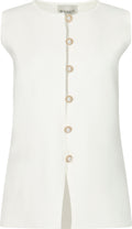 Therese Knit Waistcoat - Off White