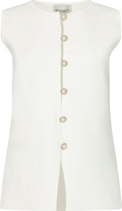 Therese Knit Waistcoat - Off White
