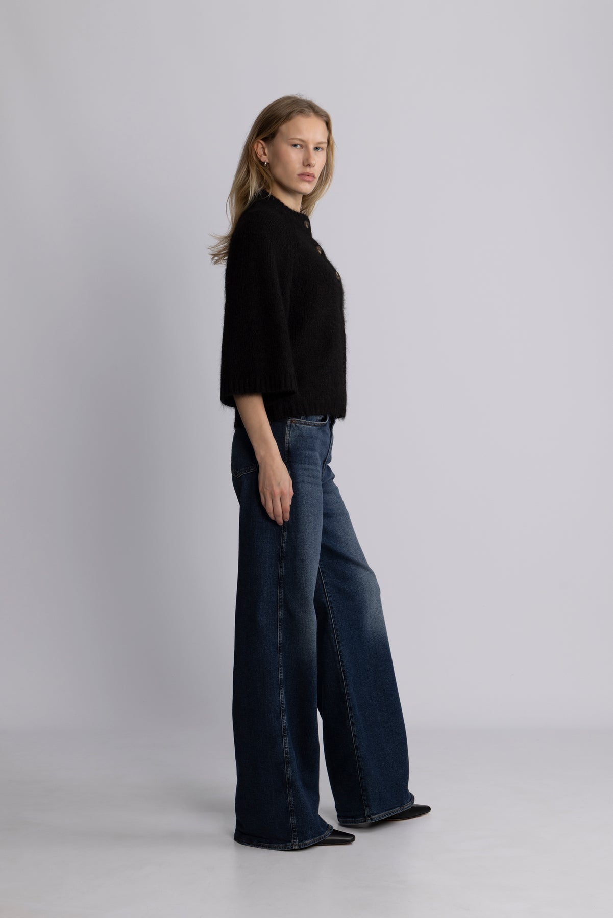 Diana Cape Cardigan - Mörkbrun