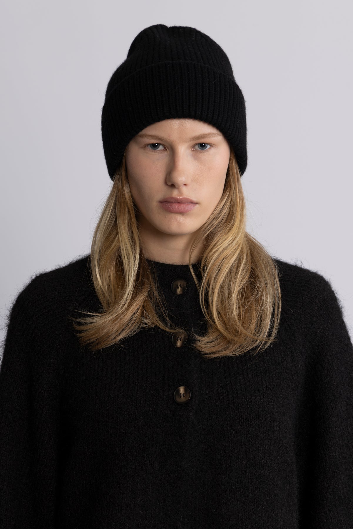 Victoria Cashmere Wool Beanie - Svart