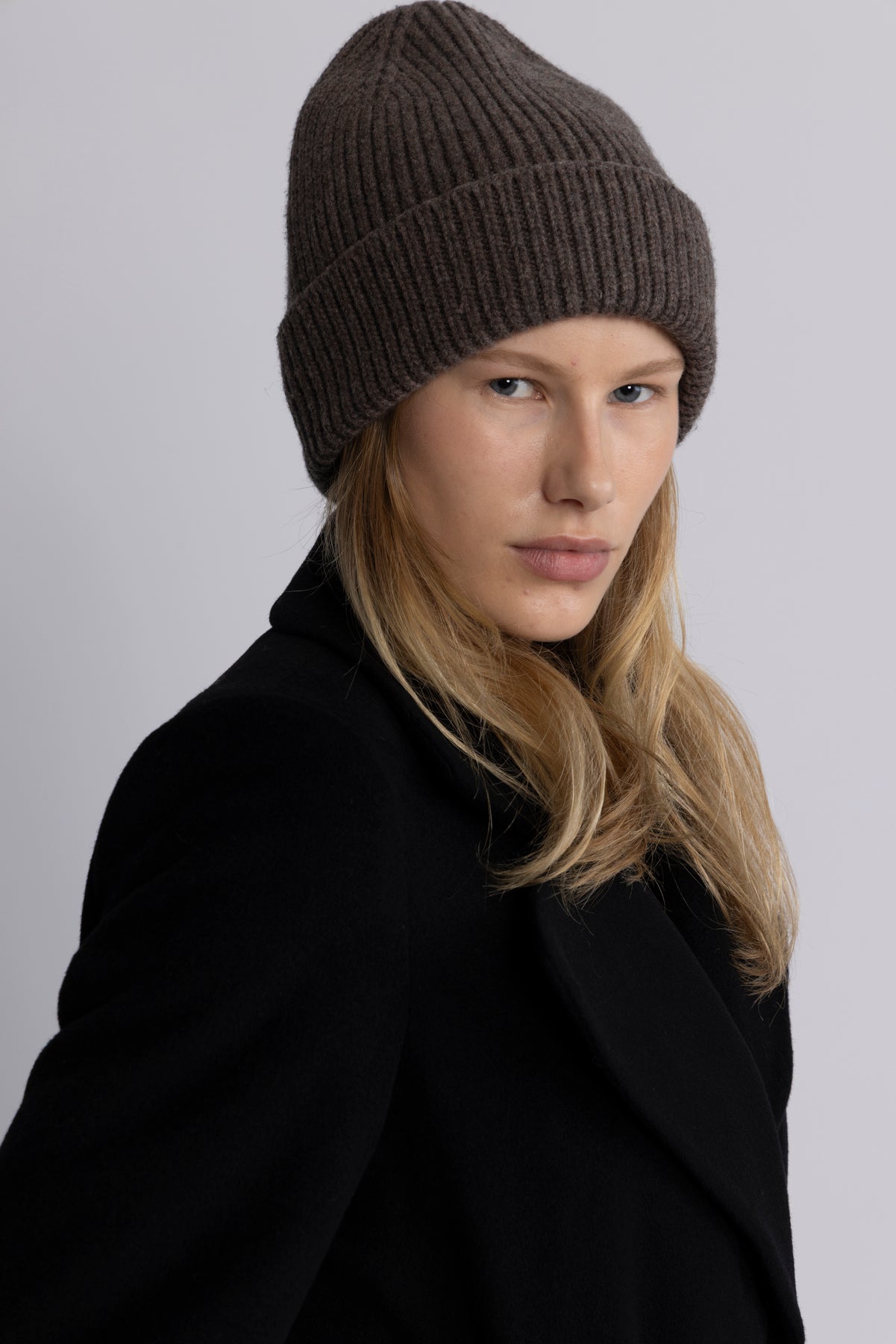 Victoria Cashmere Wool Beanie - Brun