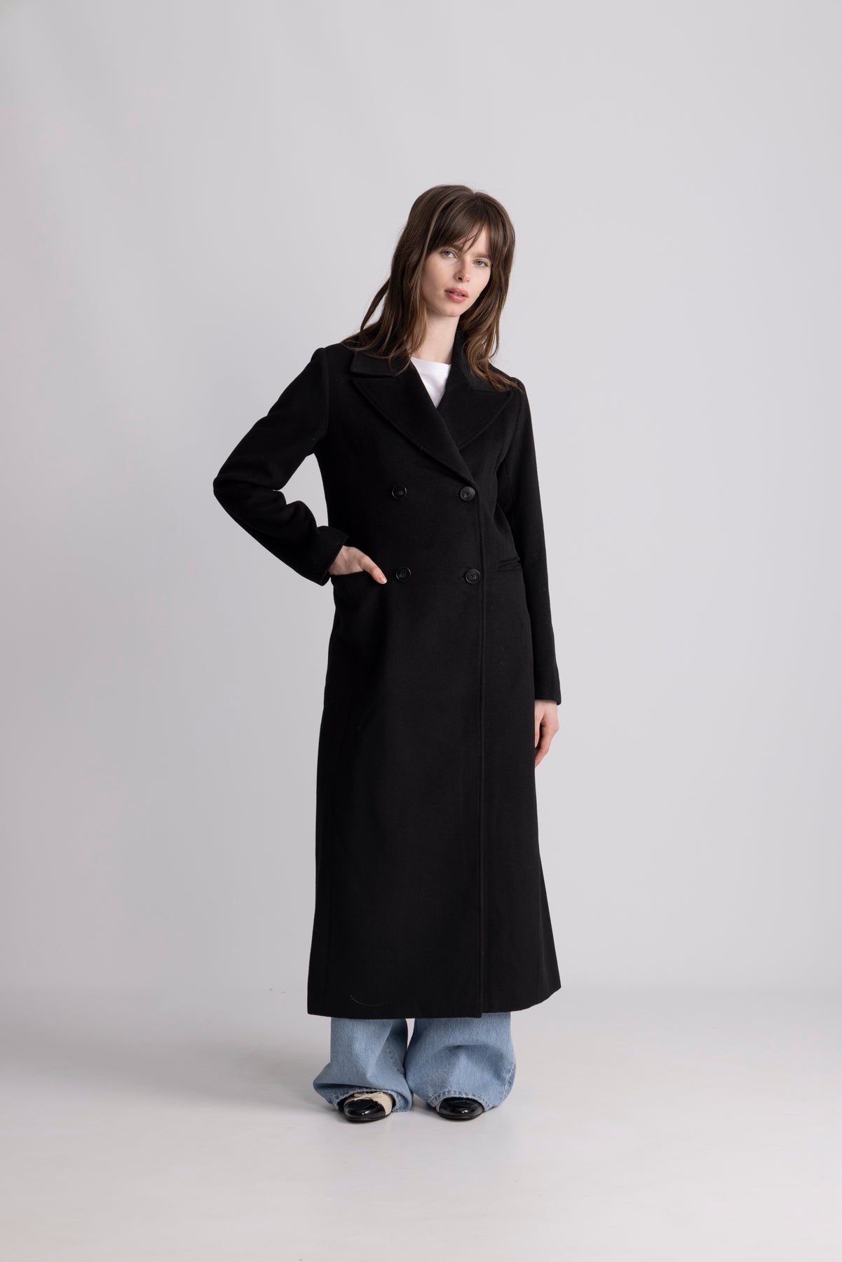 Louise Wool Coat - Black