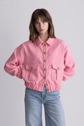 Tone Tweed Jacket - Ljusrosa