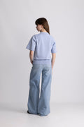 Esther Polo Knit Top - Blue