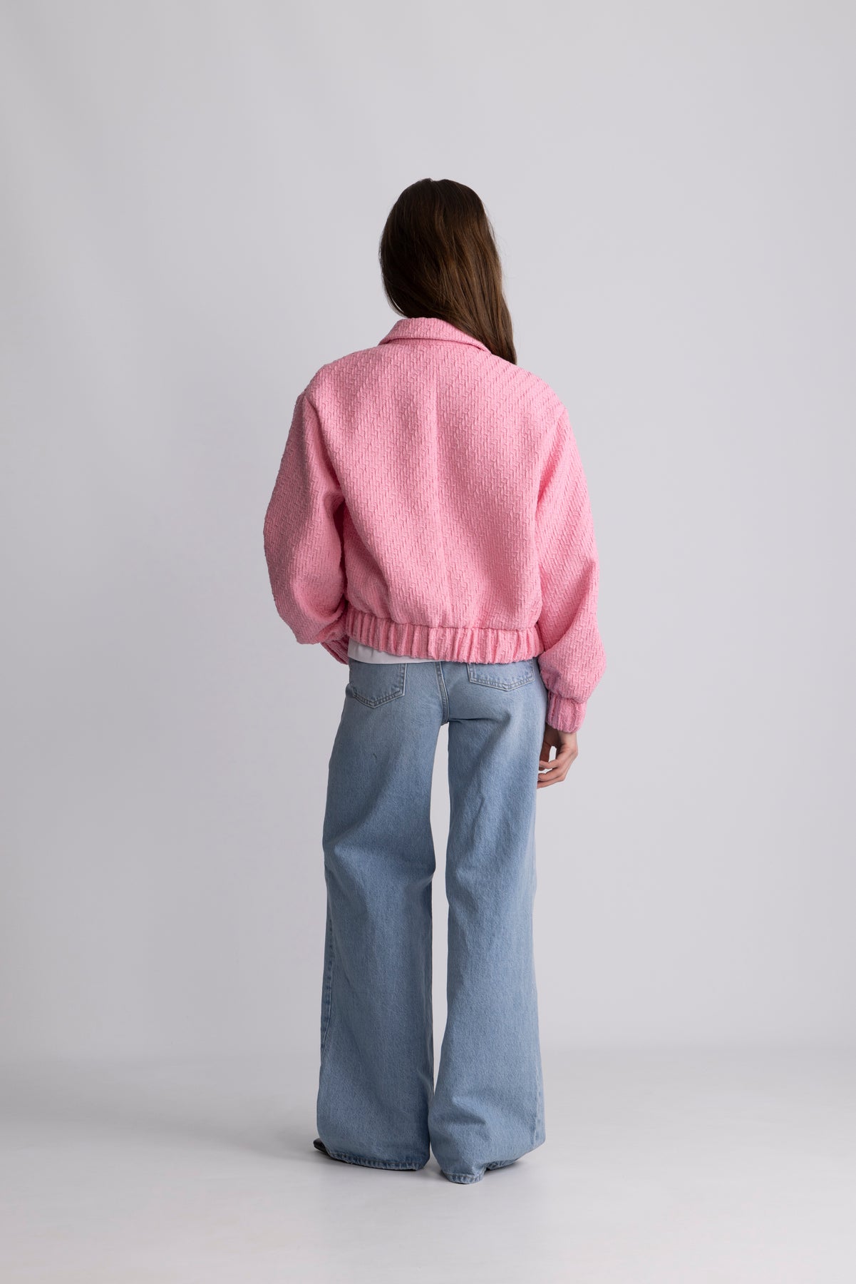 Tone Tweed Jacket - Ljusrosa