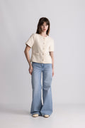 Amelia Short Sleeve Jacket - Off White