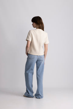 Amelia Short Sleeve Jacket - Off White