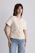 Amelia Short Sleeve Jacket - Off White