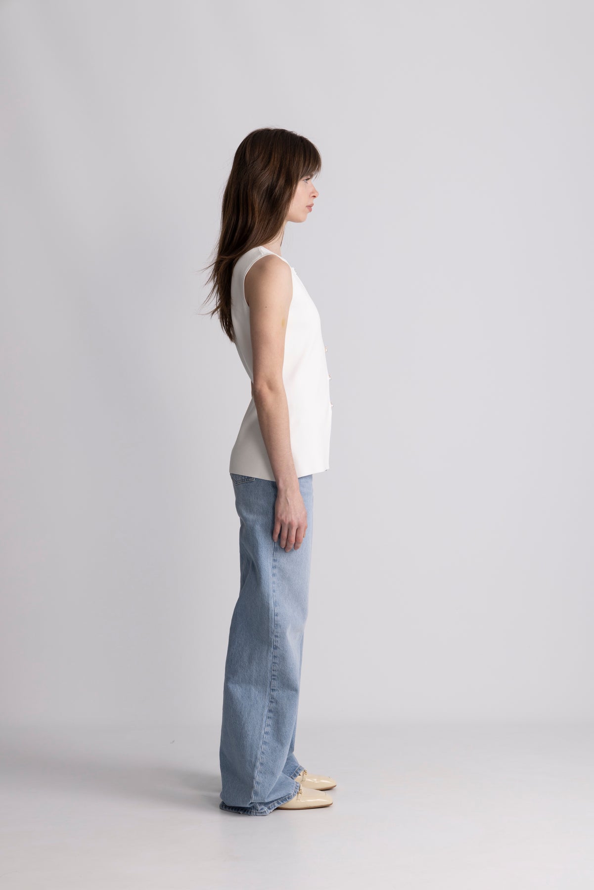 Therese Knit Waistcoat - Off White