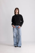 Amalie Stitch Cardigan - Black