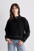 Amalie Stitch Cardigan - Black