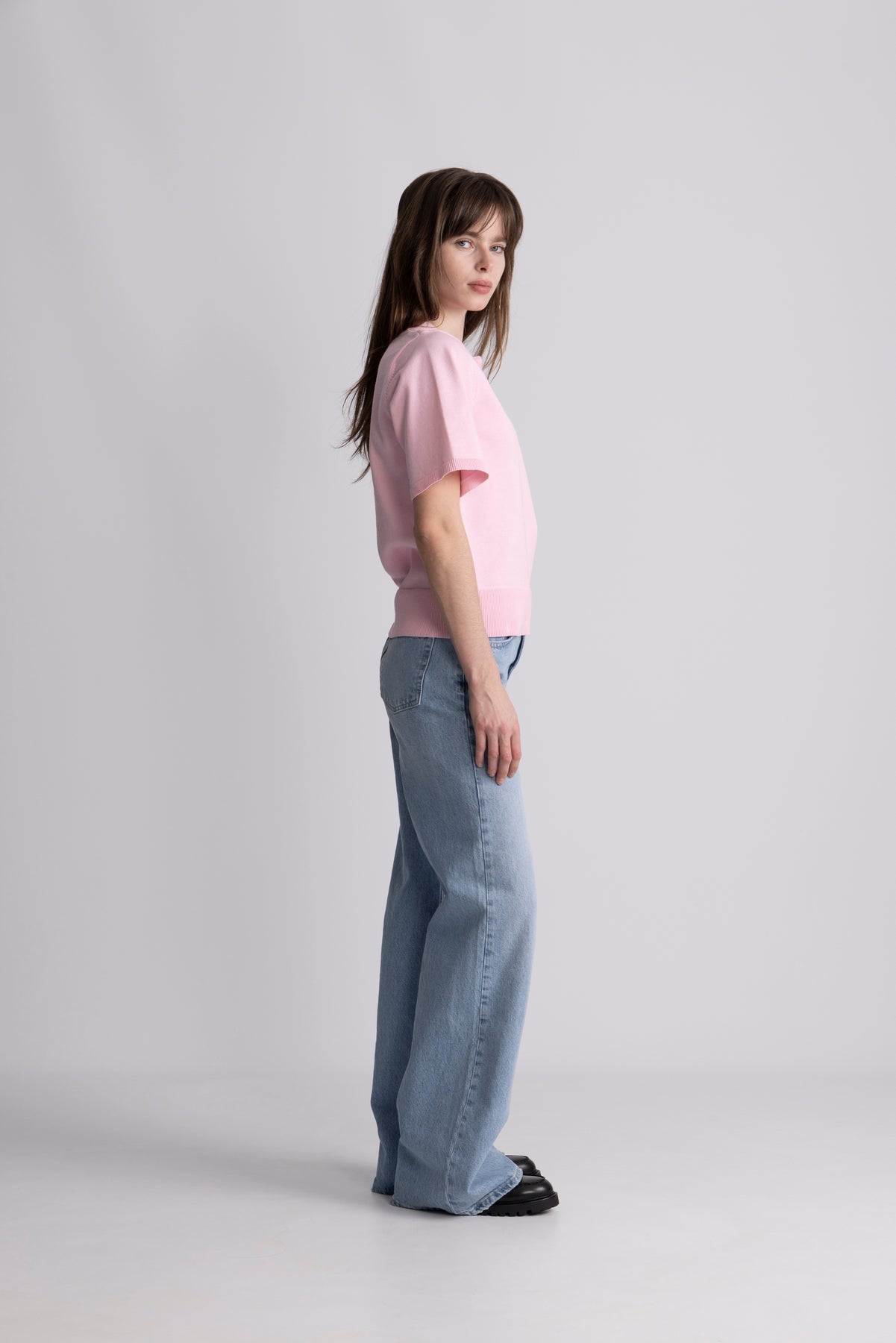 Esther Polo Knit Top - Rosa
