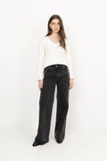 Catherine Cotton Cable Sweater - Cream