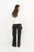 Catherine Cotton Cable Sweater - Cream