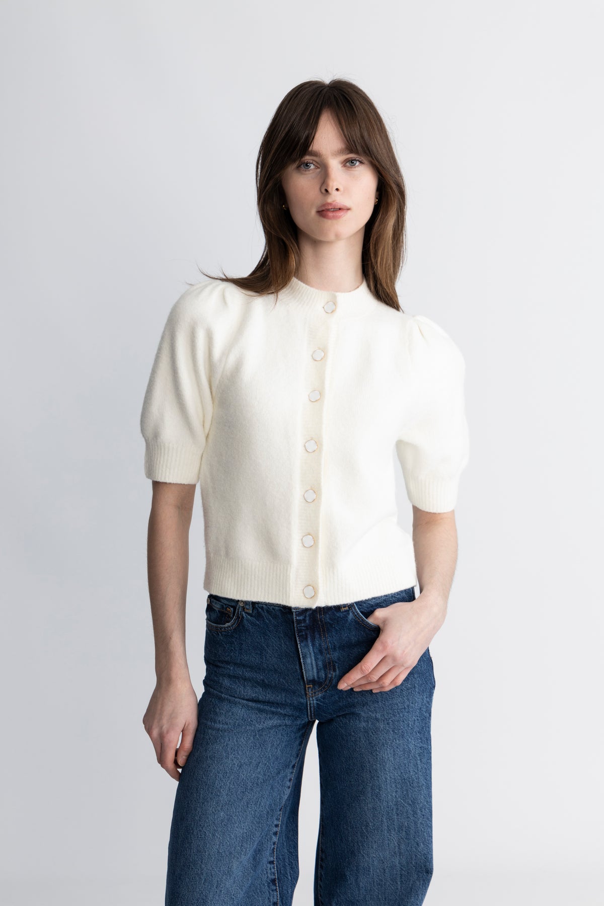 Ania Knit Blouse - Off White