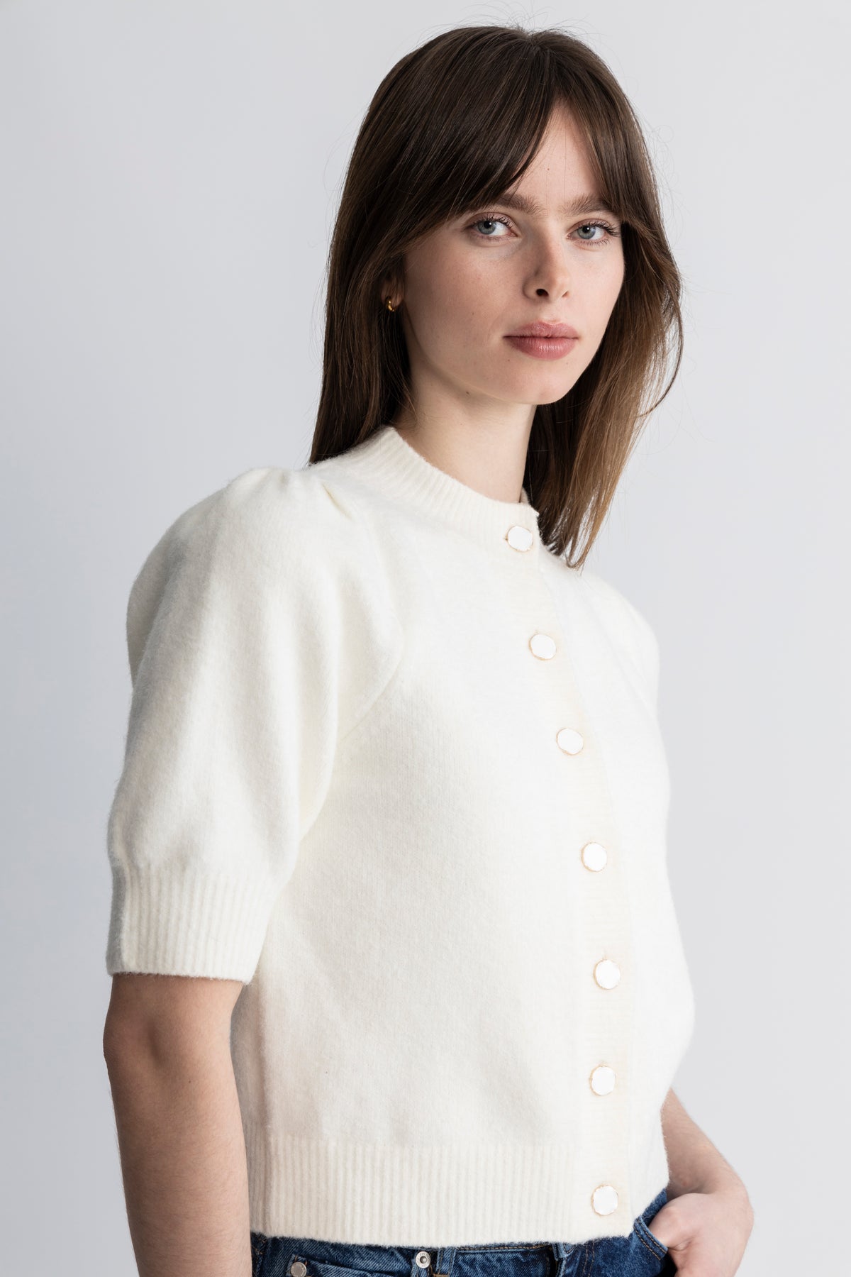 Ania Knit Blouse - Off White