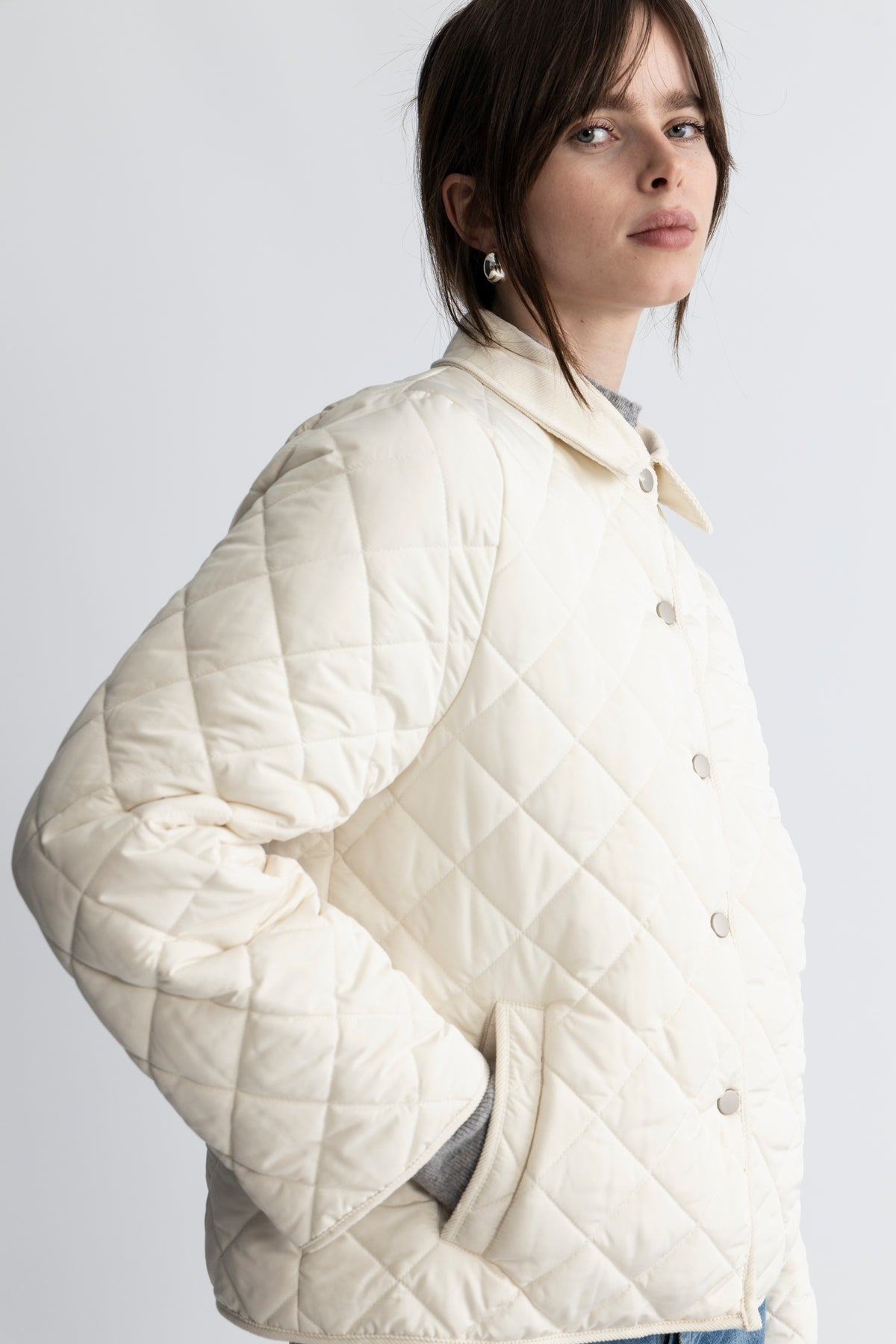 Anne Quilt Jacket - Off White