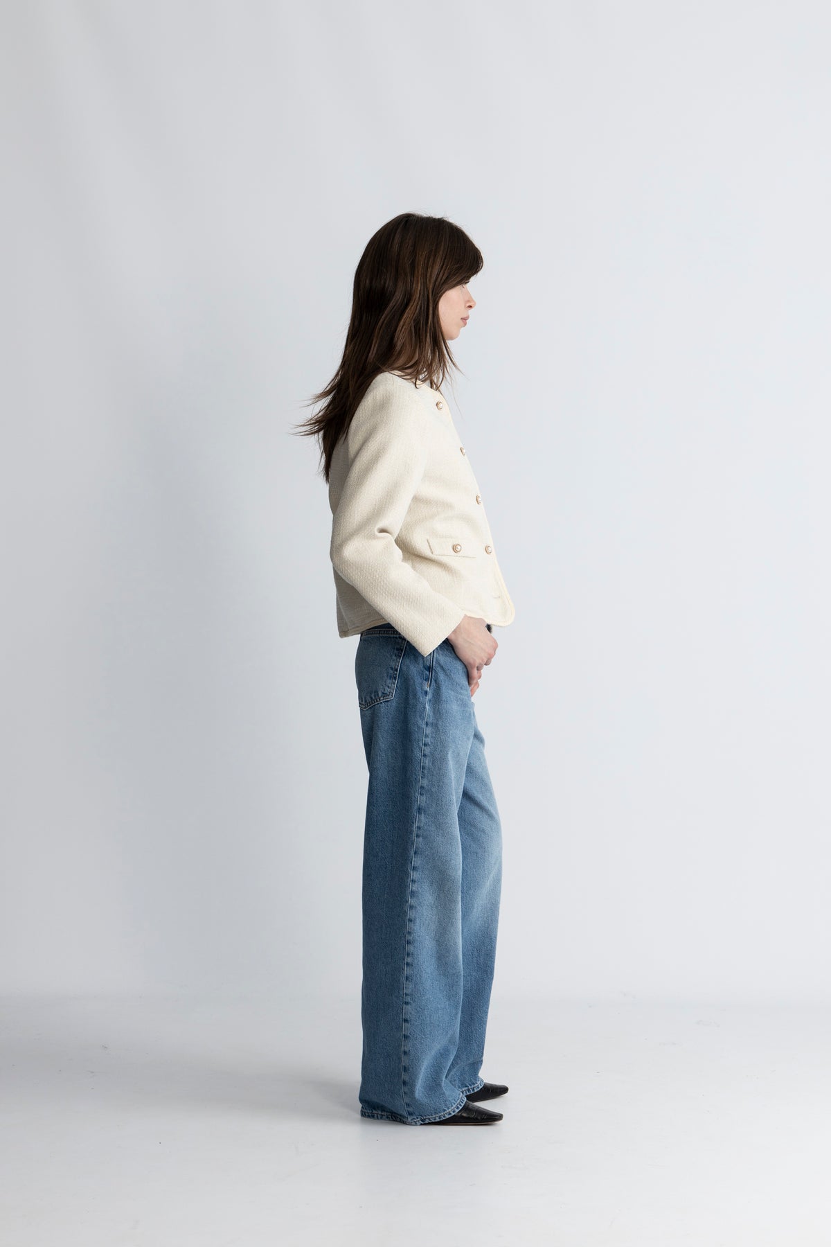 Amelia Long Sleeve Jacket - Off White