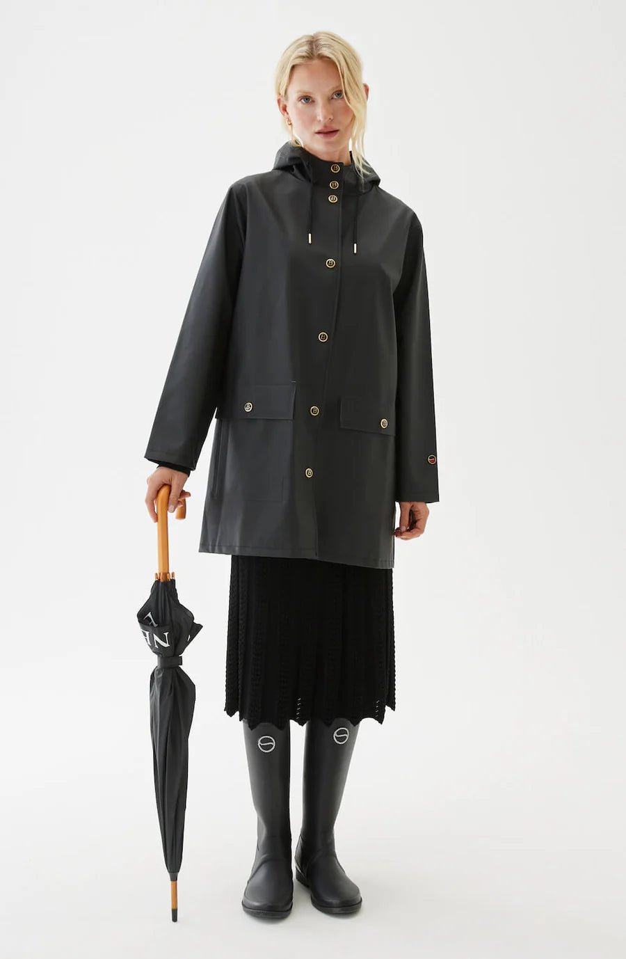 Britte Rain Coat - Svart