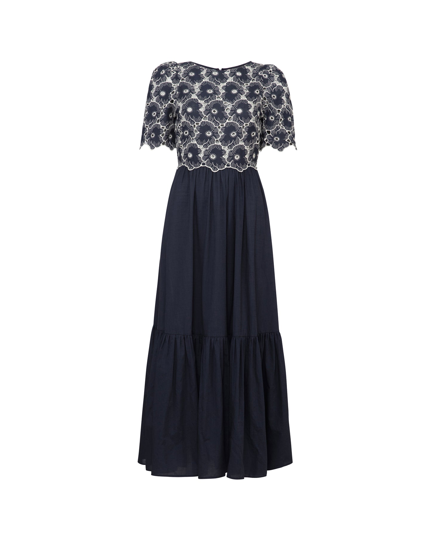 Broderie Anglaise Maxi Dress - Marine