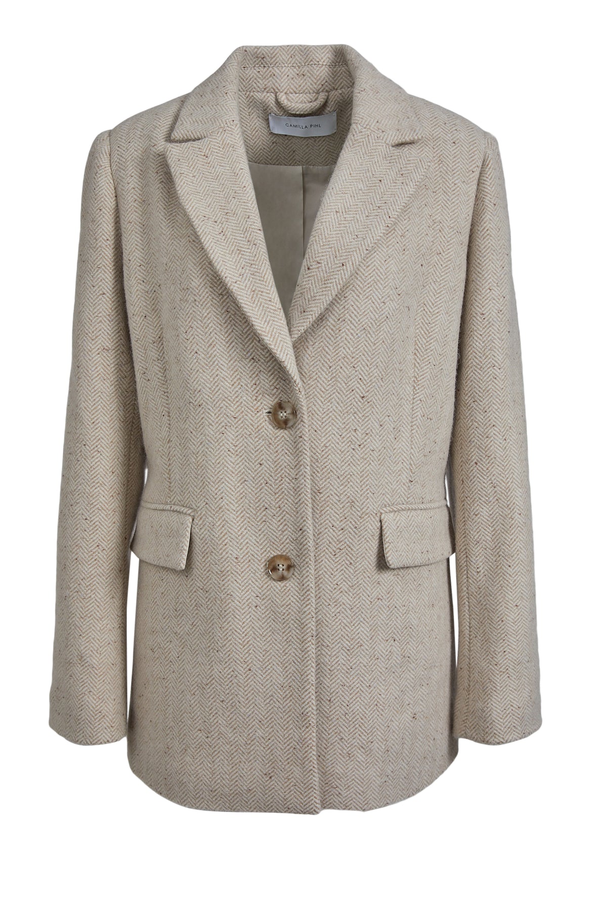 Brooklyn Blazer - Cream Herringbone