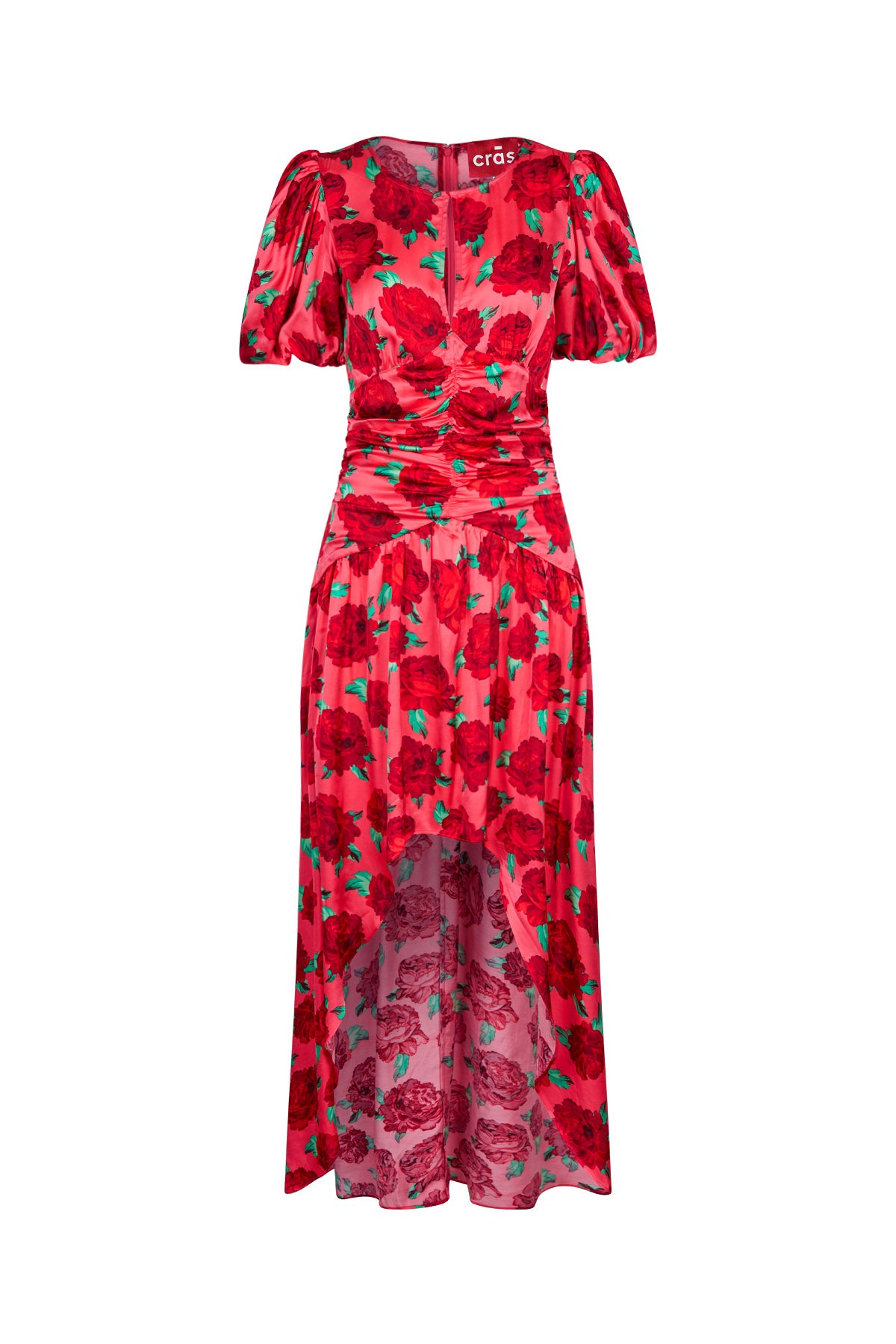 Elaine Dress - Coral Roses