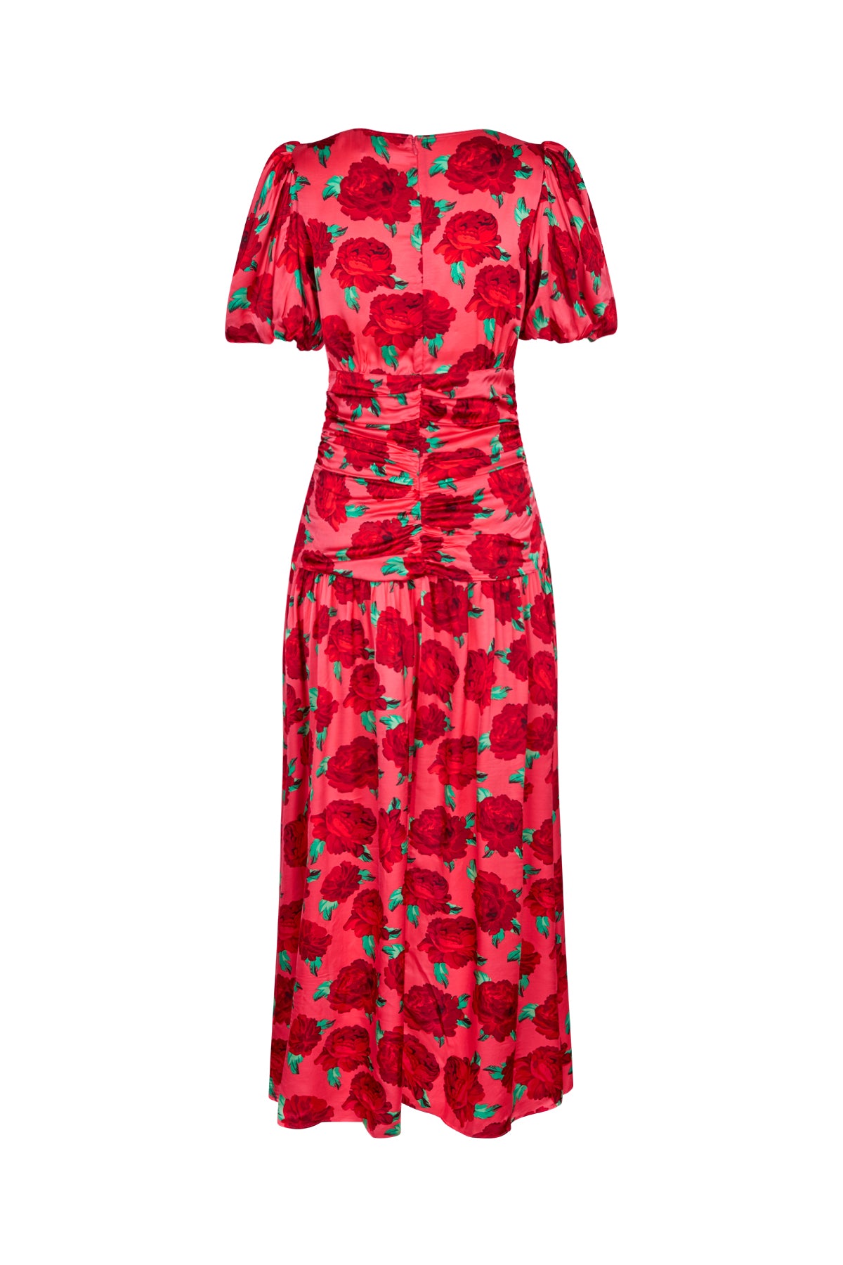 Elaine Dress - Coral Roses