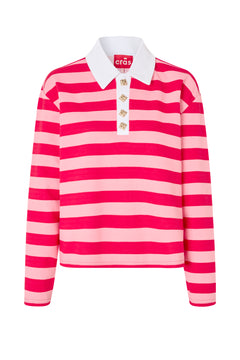 Bea Blouse - Pink Red Stripe