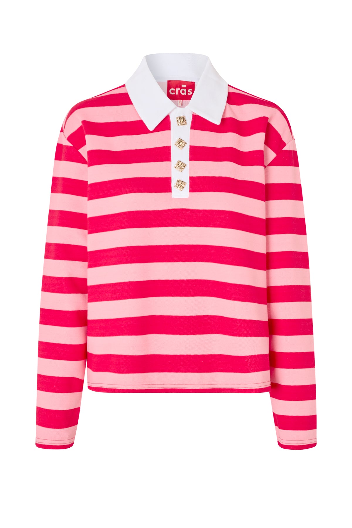 Bea Blouse - Pink Red Stripe