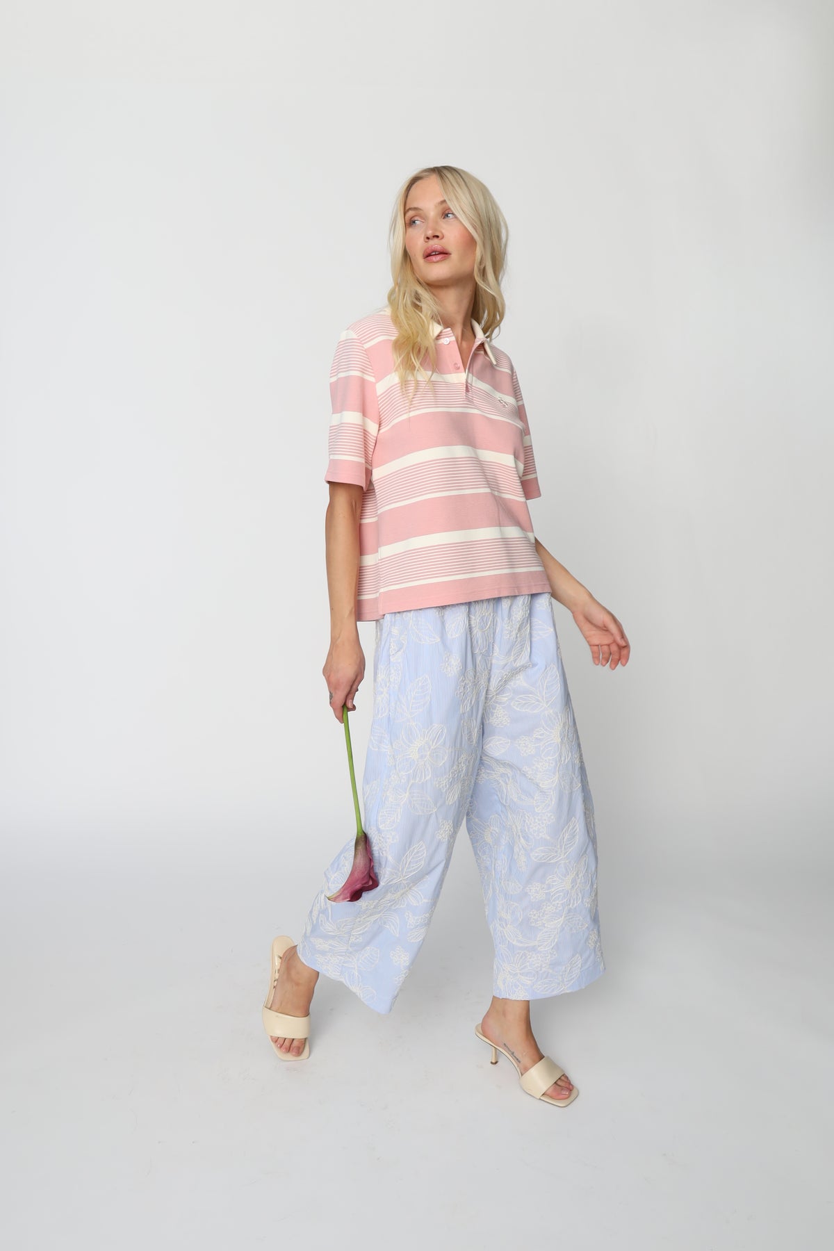 Alanis Blus - Creamy Blush Stripe