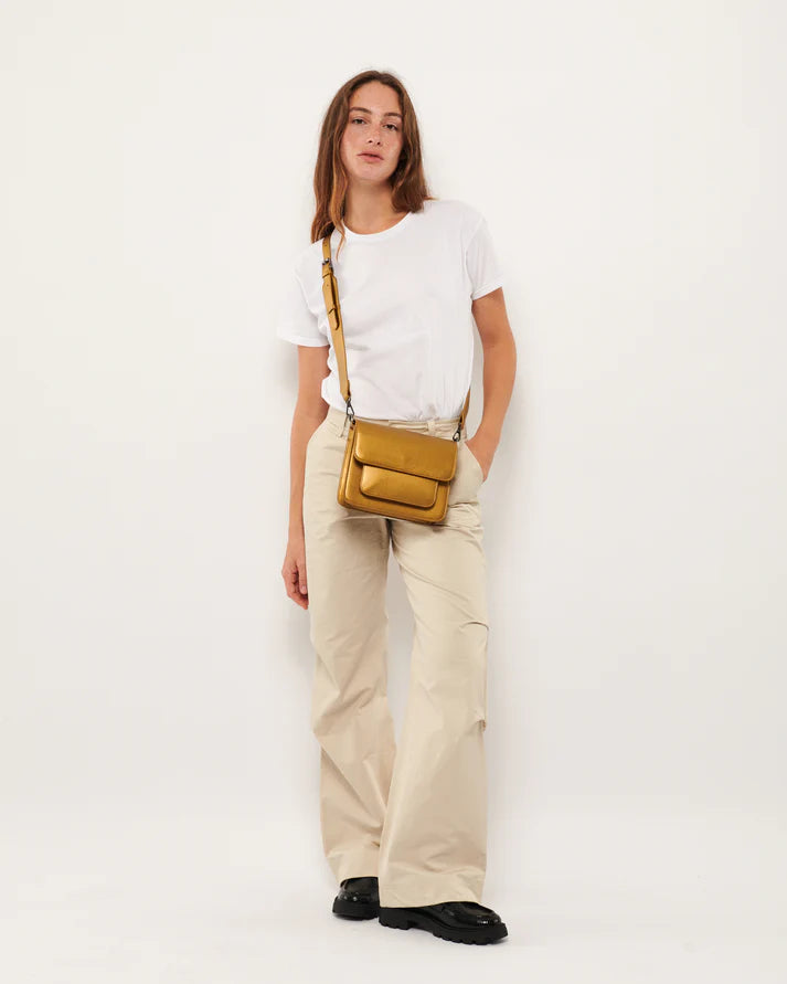 Cayman Pocket Shiny Structure - Metallic Gold