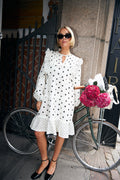 Westerncras Dress - White Polka